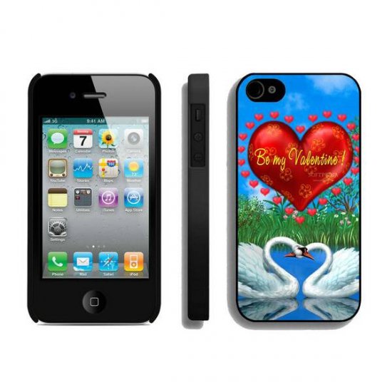 Valentine Swan iPhone 4 4S Cases BUM - Click Image to Close